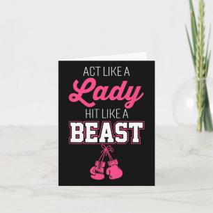 Wie eine Lady Hit wie ein Boss Boxen Karte