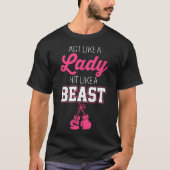 Wie eine Lady Hit wie ein Boss Boxen T-Shirt (Vorderseite)
