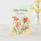 Wie eine Lily Ihre Geburtstagspersönlichkeiten Karte (Gelbe Blume)