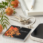 wie eine Löwentrivet-Geschenkboxen mit silberfarbe Schlüsselanhänger (Vorderseite rechts)