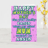 Wie eine Mama Foster Muttertagskarte Karte (Gelbe Blume)