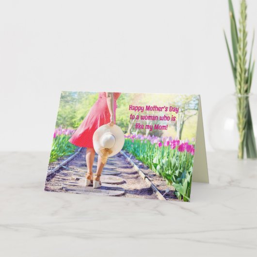 WIE EINE MAMA MUTTER-TAGESKARTE DANKESKARTE (Vorderseite)