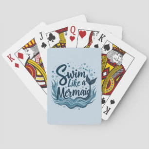 Wie eine Meerjungfrau schwimmen - Whimsical Ozean- Spielkarten