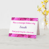 Wie eine Mutter für mich Karte (Gelbe Blume)