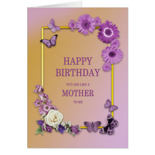 Wie eine Mutter zum Geburtstag Blume und Schmetter