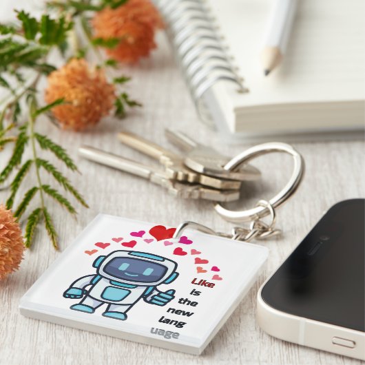 wie eine neue Sprache Schlüsselanhänger (Vorderseite rechts)