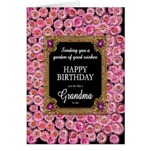 Wie eine Oma zum Geburtstag Pink Daisies