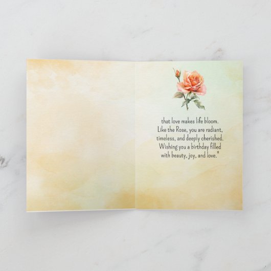 Wie eine Rose Ihr Geist Geburtspersönlichkeiten Karte (Innenseite)
