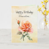 Wie eine Rose Ihr Geist Geburtspersönlichkeiten Karte (Gelbe Blume)