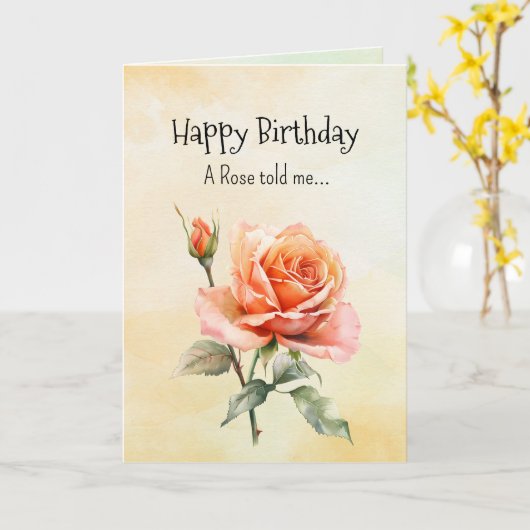 Wie eine Rose Ihr Geist Geburtspersönlichkeiten Karte (Gelbe Blume)