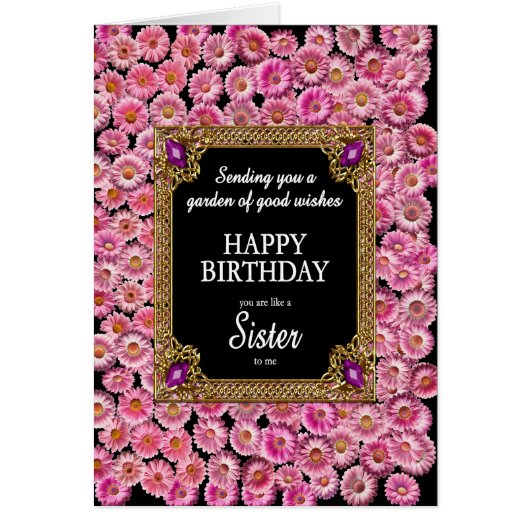 Wie eine Schwester für mich Geburtstag Pink Daisie (Vorne)