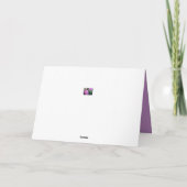 Wie eine Schwester zum Geburtstag Lila Clematicard Karte (Rückseite)