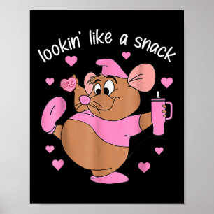 Wie eine Snack-Maus rosa Herz Tumbler Valen ausseh Poster