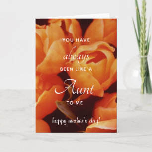 Wie eine Tante für mich Orange Tulips Muttertag Karte
