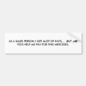 WIE EINE VERKAUFS-PERSON ICH VIEL KEIN ...... ABER AUTOAUFKLEBER (Vorne)