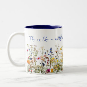 Wie eine Wildblume Zweifarbige Tasse