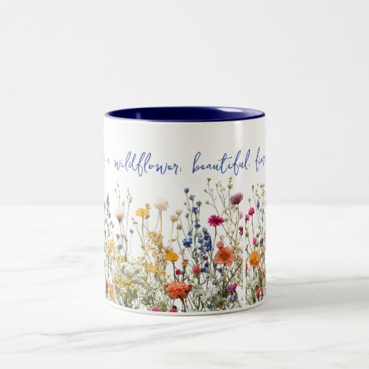 Wie eine Wildblume Zweifarbige Tasse (Mittel)