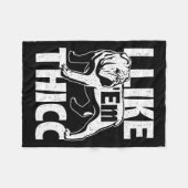 Wie em Thicc - Bulldog Besitzer Tierhund Lover Fleecedecke (Vorderseite (Horizontal))
