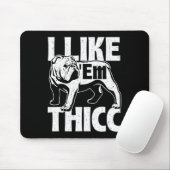 Wie em Thicc - Bulldog Besitzer Tierhund Lover Mousepad (Mit Mouse)