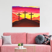 Wie er sagte, drei Crosses Oaster Leinwand Art (Insitu (Wohnzimmer))