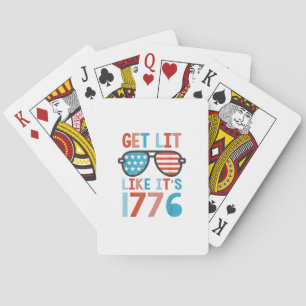 Wie es ist 1776 Funny 4. Juli Party 4. Juli. Spielkarten