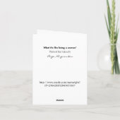 Wie es ist, ein Weibchen zu sein... Karte (Rückseite)