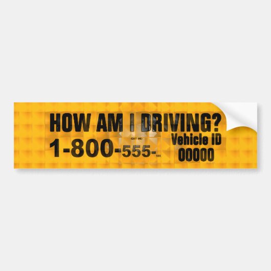 WIE FAHRT ICH? AUTOAUFKLEBER (Vorne)