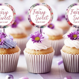 Wie fairy Sweet von dir zu kommen Cupcake Toppers Runder Aufkleber