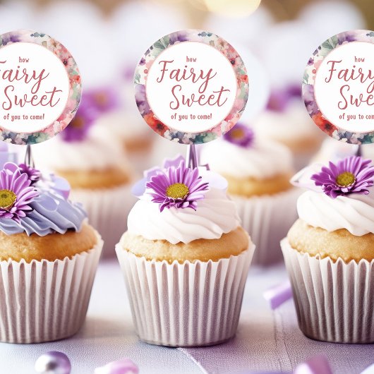 Wie fairy Sweet von dir zu kommen Cupcake Toppers Runder Aufkleber