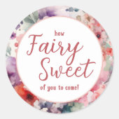 Wie fairy Sweet von dir zu kommen Cupcake Toppers Runder Aufkleber (Vorderseite)