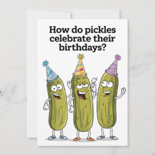 Wie feiern Gurken ihren Geburtstag lustig Einladung