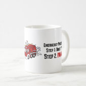 Wie Feuerwehrmänner auf Ihren Notfall reagieren Kaffeetasse (VorderseiteRechts)