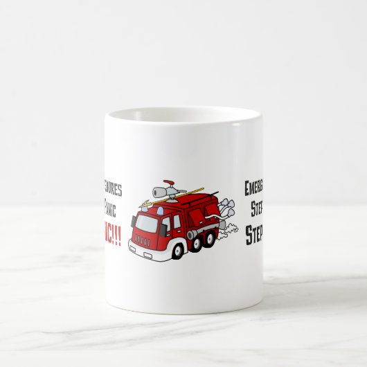 Wie Feuerwehrmänner auf Ihren Notfall reagieren Kaffeetasse (Mittel)