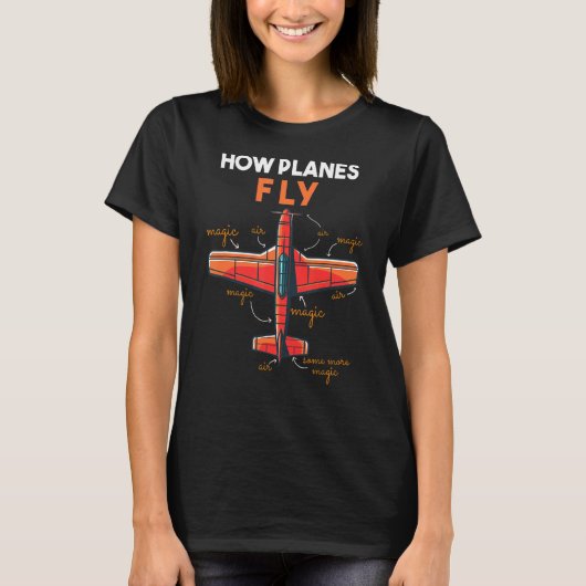 Wie Flugzeug den RC-Plan des Pilotprogramms für Lu T-Shirt (Vorderseite)
