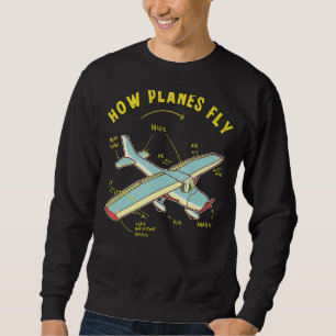 Wie Flugzeug den technischen Fächer des Flugzeugin Sweatshirt