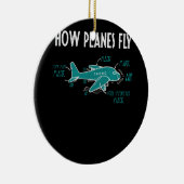 Wie Flugzeug die komische Luft- und Raumfahrt-Tech Keramik Ornament (Rechts)