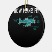 Wie Flugzeug die komische Luft- und Raumfahrt-Tech Keramik Ornament (Links)