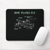 Wie Flugzeug ein Pilotgeschenk für den Flugzeuging Mousepad (Mit Mouse)