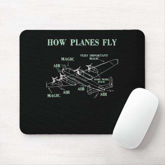 Wie Flugzeug ein Pilotgeschenk für den Flugzeuging Mousepad (Mit Mouse)