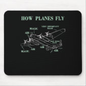 Wie Flugzeug ein Pilotgeschenk für den Flugzeuging Mousepad (Vorne)