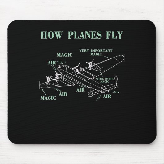 Wie Flugzeug ein Pilotgeschenk für den Flugzeuging Mousepad (Vorne)
