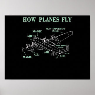 Wie Flugzeug ein Pilotgeschenk für den Flugzeuging Poster