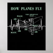 Wie Flugzeug ein Pilotgeschenk für den Flugzeuging Poster (Vorne)