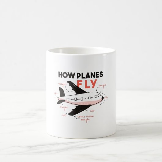Wie Flugzeug fliegen Kaffeetasse (Mittel)