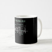 Wie Flugzeuge fliegen Flugingenieur Pilot Geschenk Kaffeetasse (VorderseiteRechts)