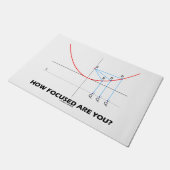 Wie fokussiert sind Sie? Parabola Graph Math Spaß Fußmatte (Schrägansicht)