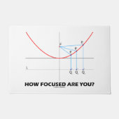 Wie fokussiert sind Sie? Parabola Graph Math Spaß Fußmatte (Vorderseite)