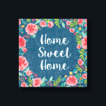 Wie Frida VII | Zuhause Sweet Zuhause Leinwanddruck<br><div class="desc">In Watercolor,  Floral Design With Cute Message. Artist: Harriet Sussman</div>