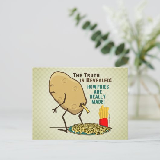 Wie Fries wirklich lustig gemacht werden Postkarte (Stehend Vorderseite)