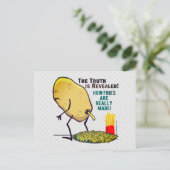 Wie Fries wirklich zu einer lustigen Postkarte gem (Stehend Vorderseite)